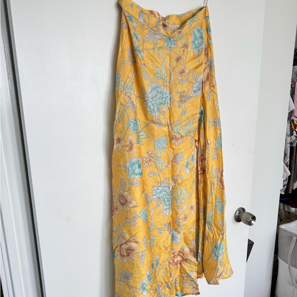 Auguste The Label Yellow Floral Maxi Skirt
